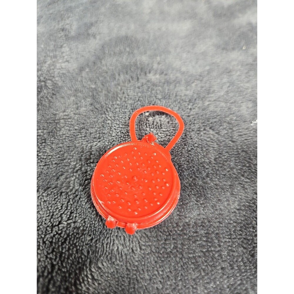 Vintage Barbie Clone Purse Hard Plastic Hong Kong Hand RED Round bag Accessory